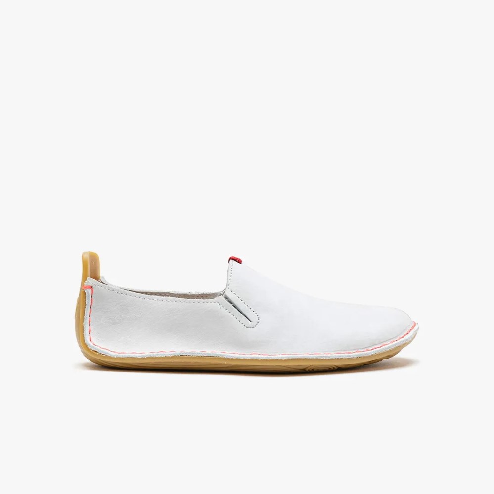 Vivobarefoot Ababa II Hvite Slip On Sko Barn [2-UBLQ]